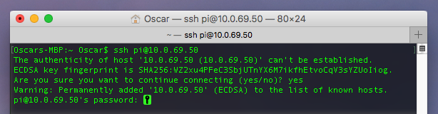 SSH enter password